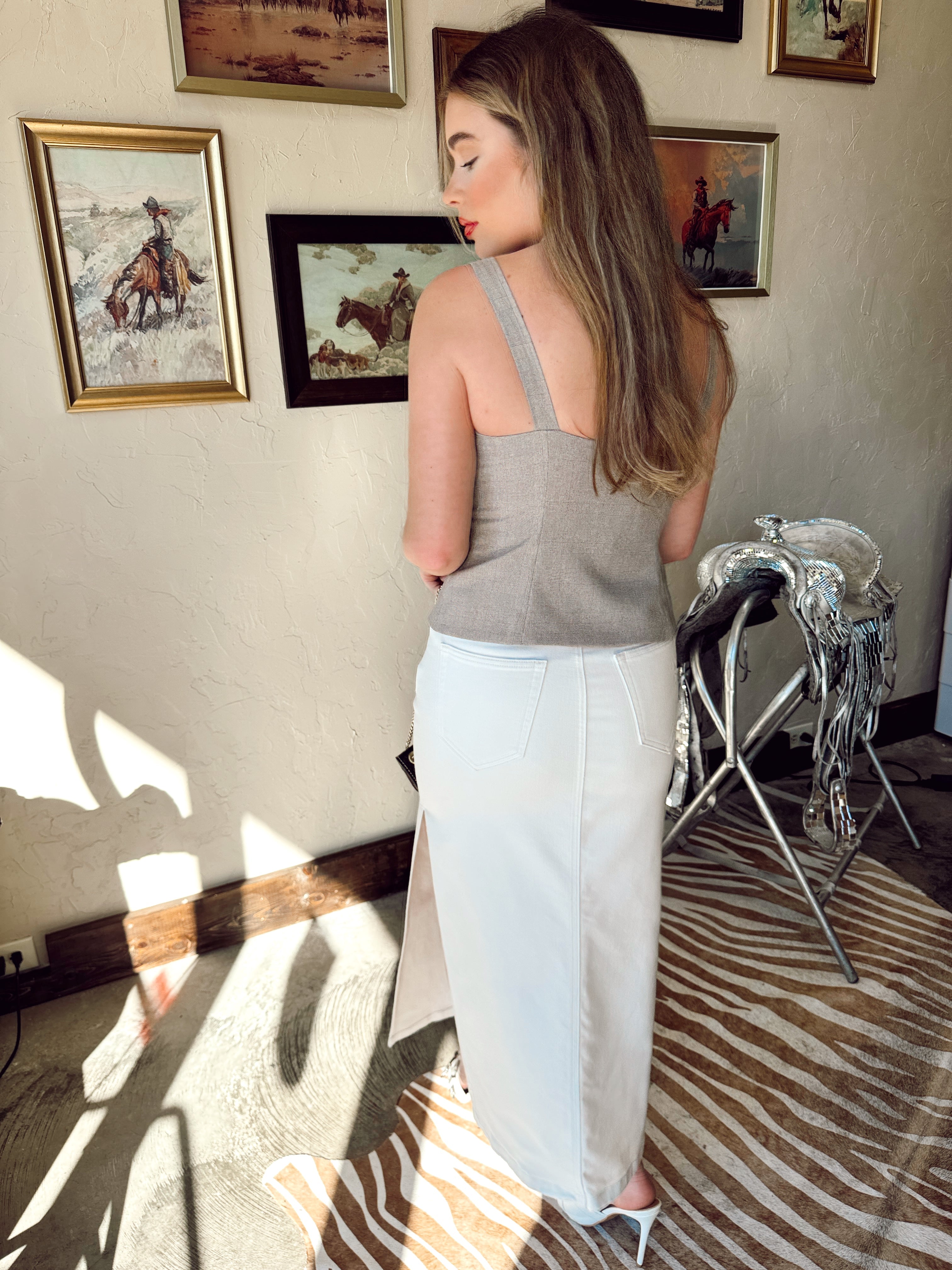 The Peyton Denim Skirt/ Bottoms