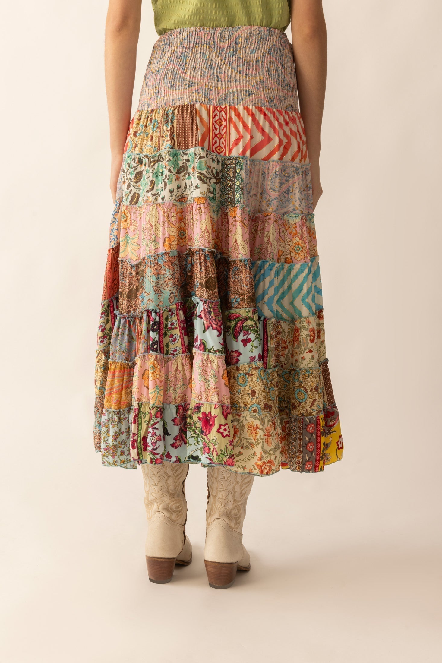 Cassandra Patchwork Skirts In Multicolor/ Bottoms