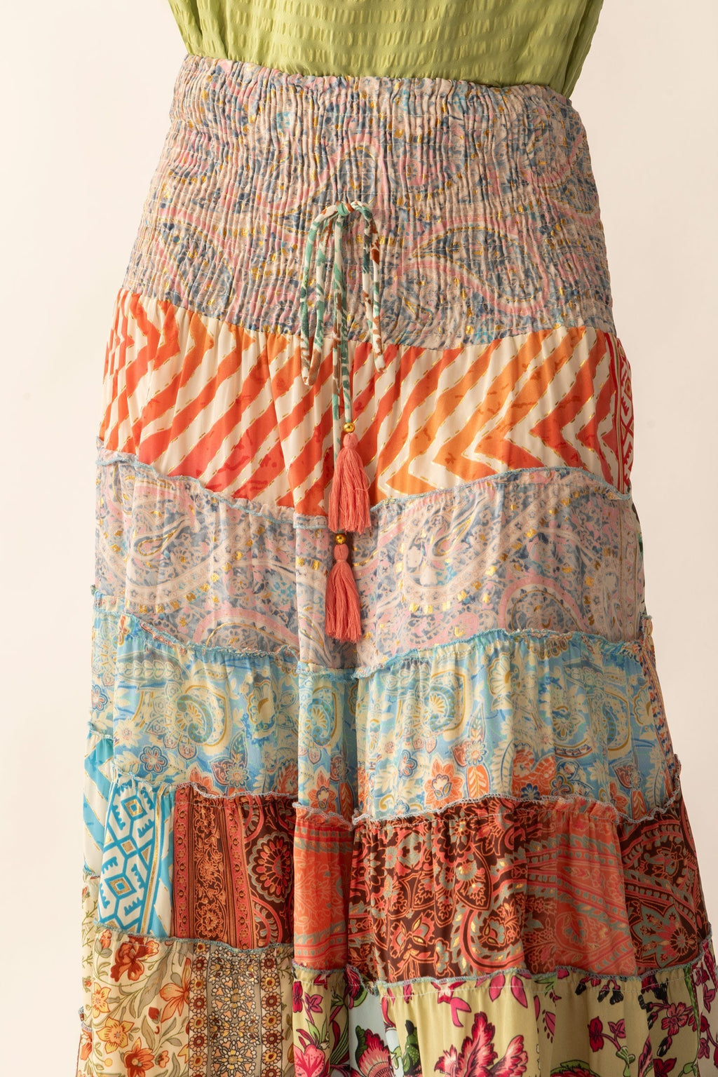 Cassandra Patchwork Skirts In Multicolor/ Bottoms
