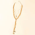 Myra Ranchlight Star Leather Necklace in Saddle Tan
