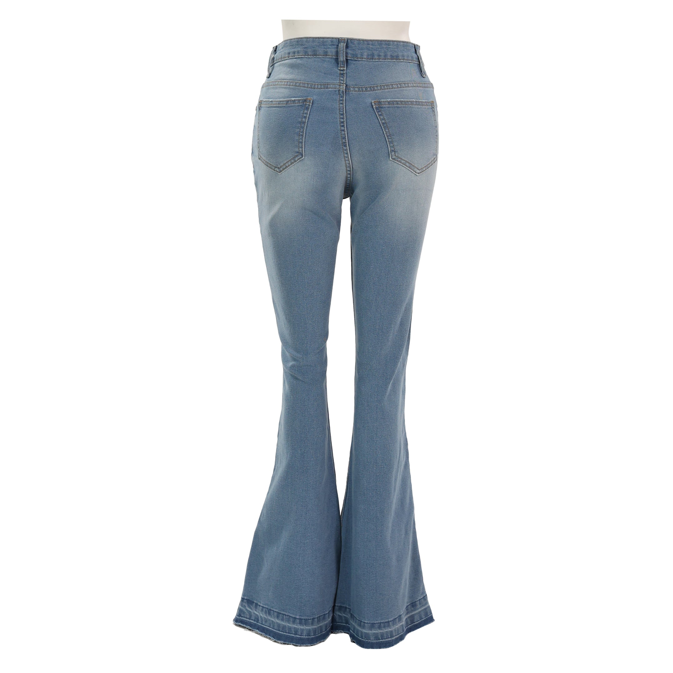 Regina Flared Button Accent Leg Jeans/ Bottoms