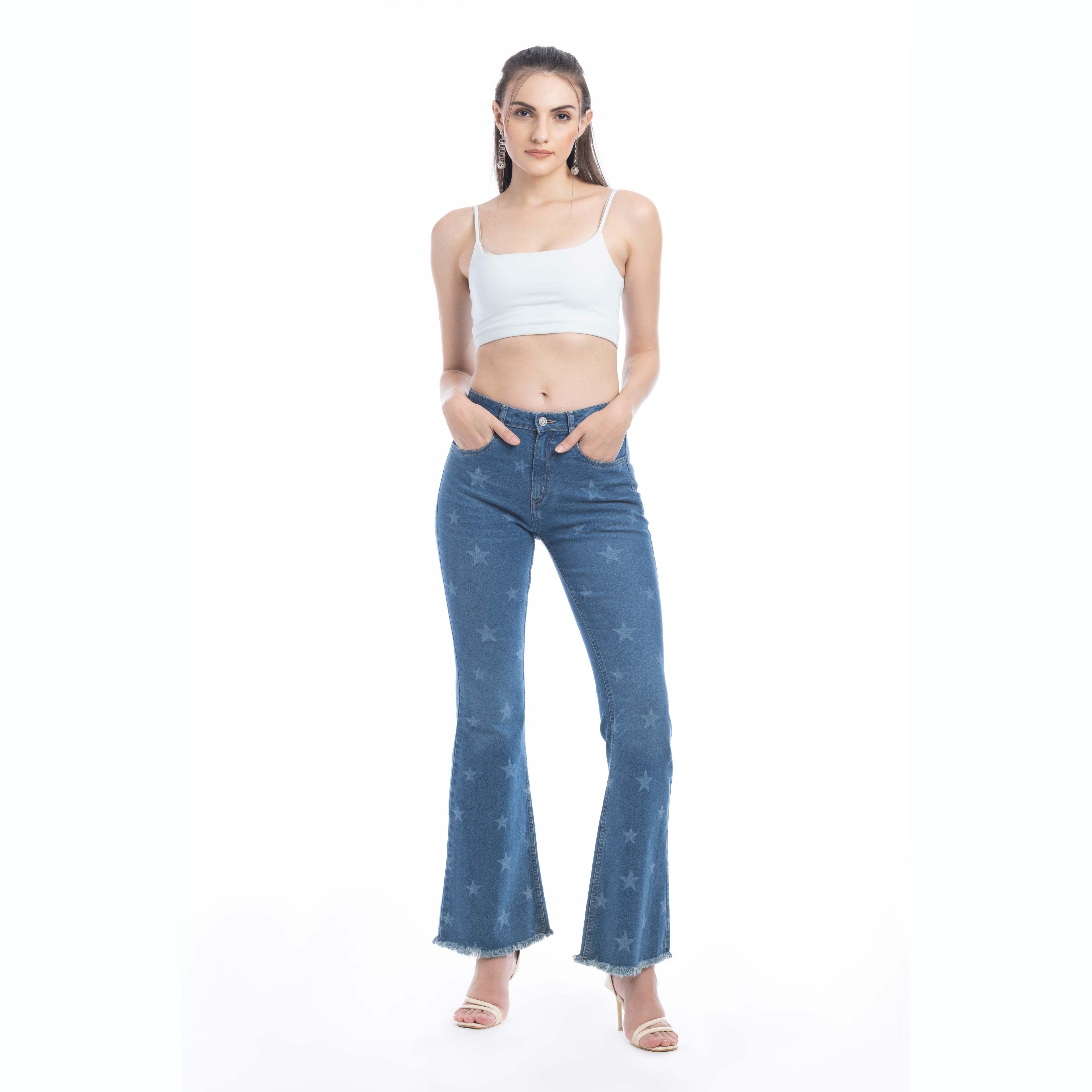 Shiloh Stars Flared Leg Jeans / Bottoms