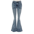 Raven Front Pocket Flared Jeans/ Bottoms