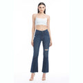 Jordan Distressed Frayed Hem Flared Jeans/ Bottoms