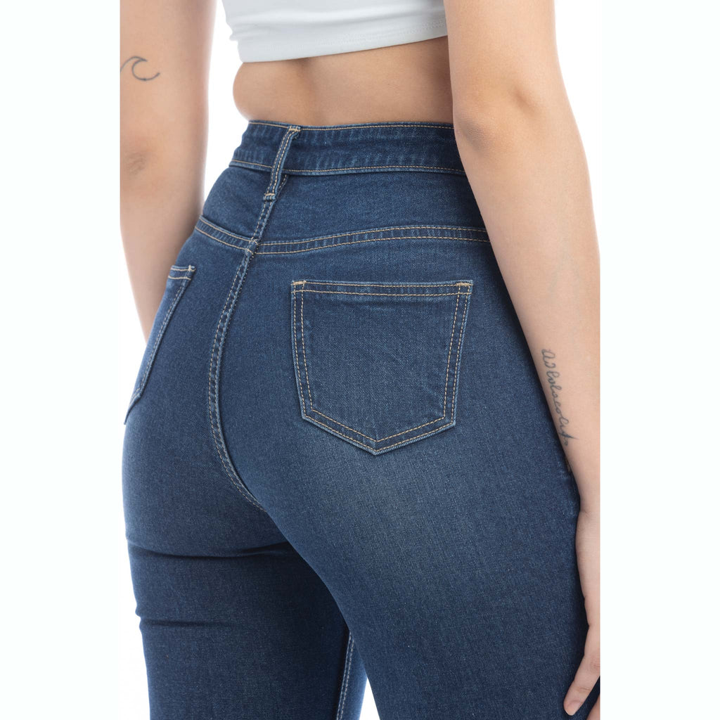 Jordan Distressed Frayed Hem Flared Jeans/ Bottoms