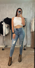 Rhinestone Fringe Tank Top